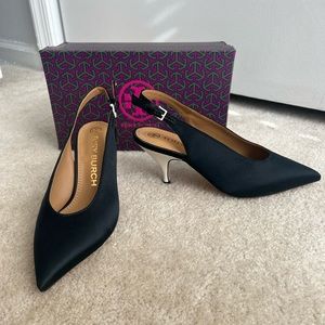 TORY BUCH SATIN SLINGBACK PUMP Size 7